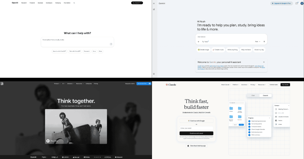 Best free AI tools for beginners including ChatGPT, Google Gemini, Claude and Notion AI